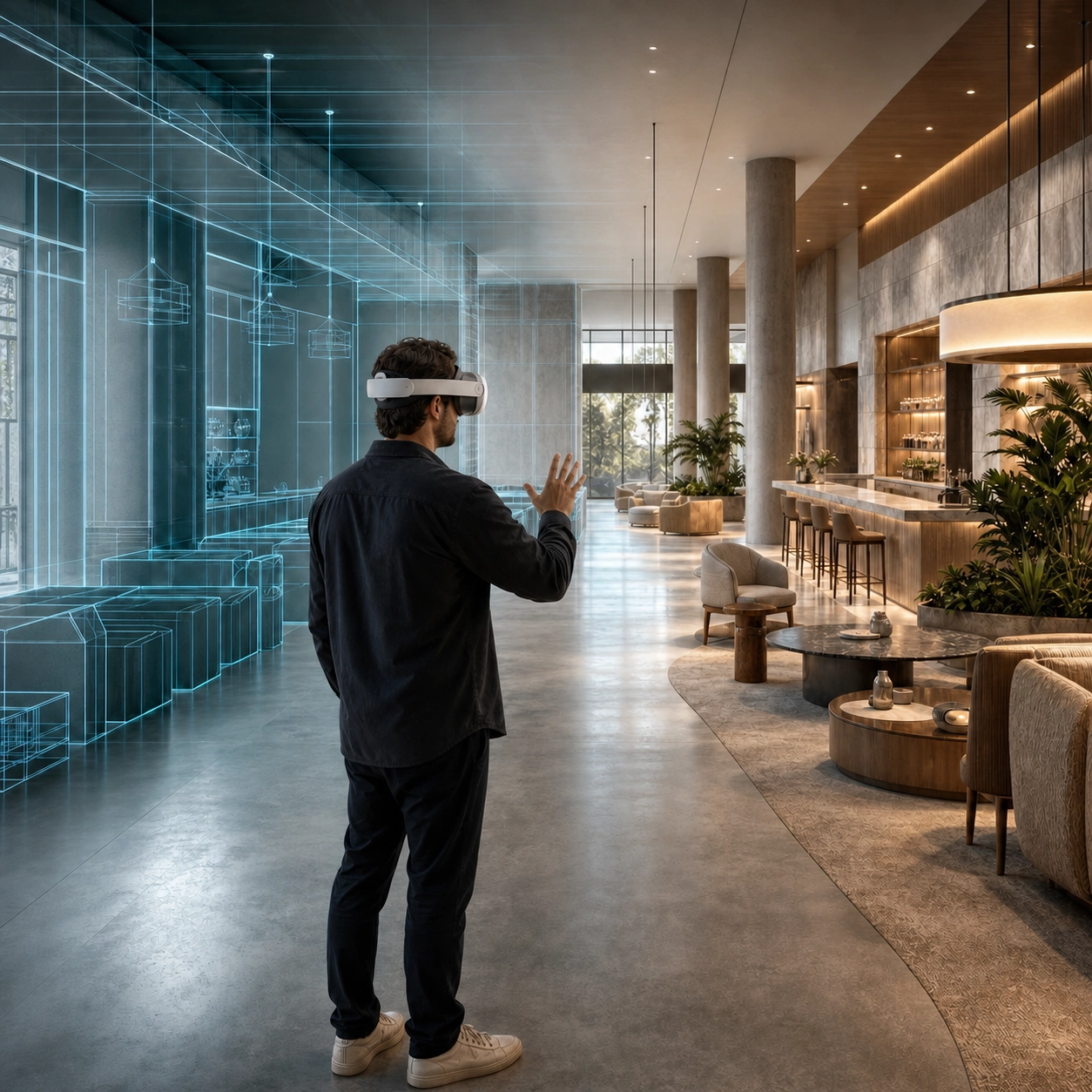 User tried different design options in Mixed Reality