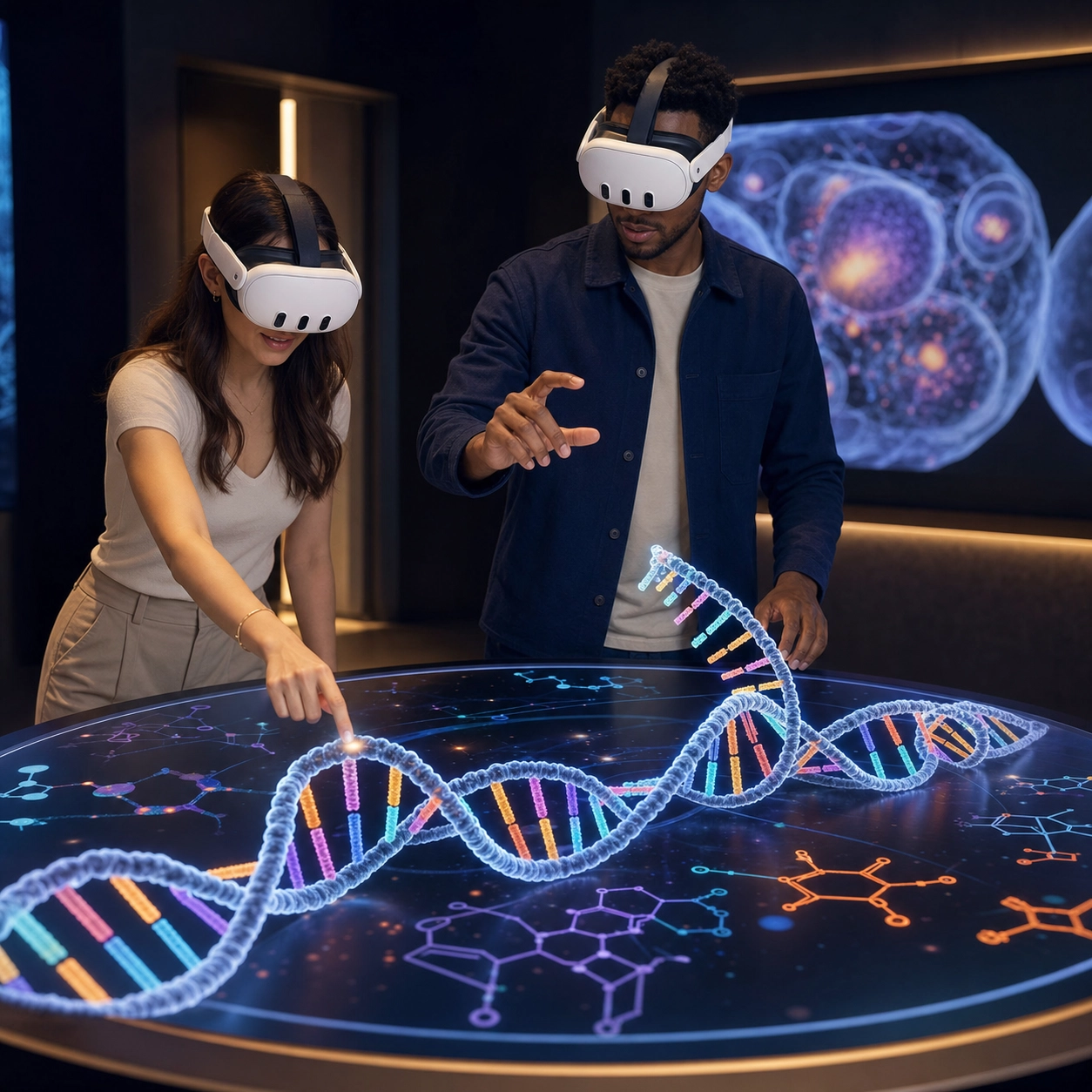 Mixed Reality used to learn about DNA