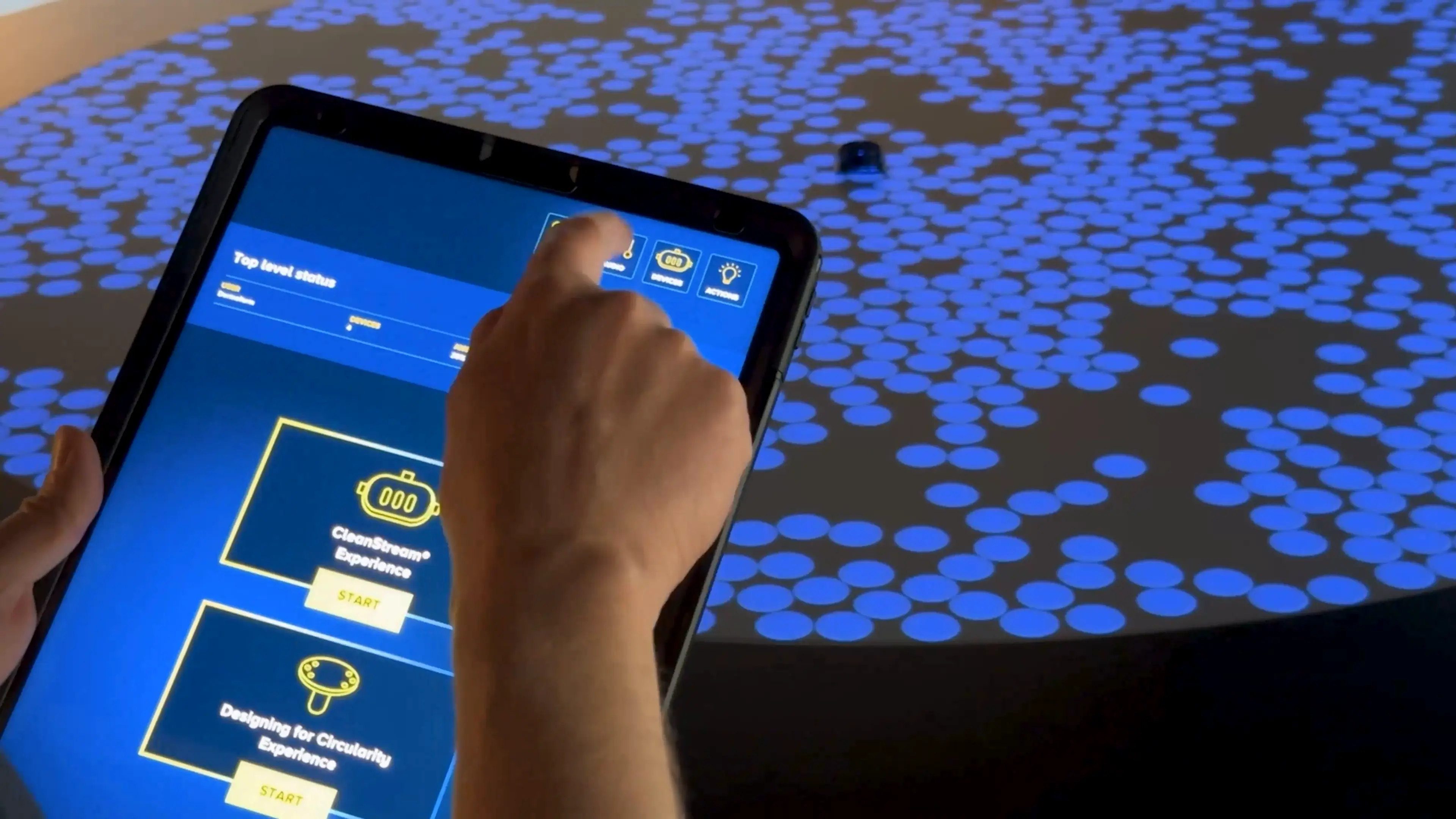 Viewing 360° camera feed on tablet