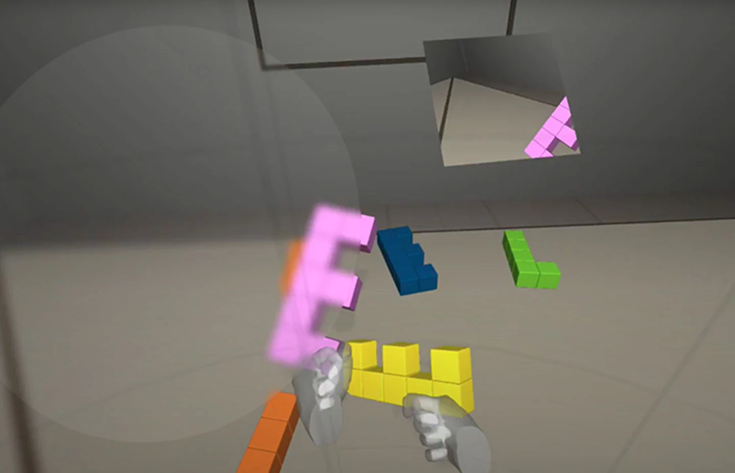 Screen shot of visual impairment simulation